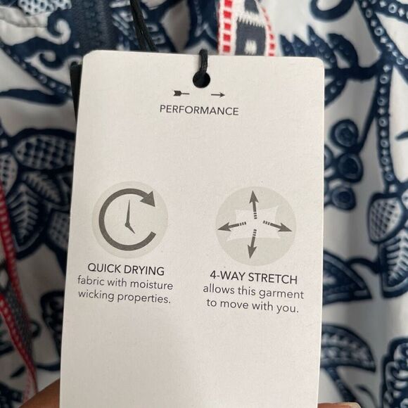 The Upside Womens Jacket 8 Blue Floral Batik Serena Anorak Hooded Gorpcore - Picture 5 of 11